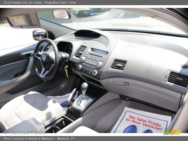 Royal Blue Pearl / Gray 2010 Honda Civic LX Coupe