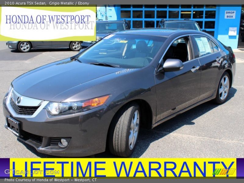 Grigio Metallic / Ebony 2010 Acura TSX Sedan