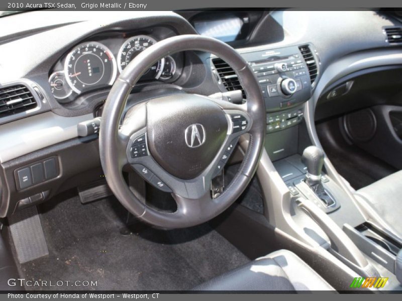 Grigio Metallic / Ebony 2010 Acura TSX Sedan