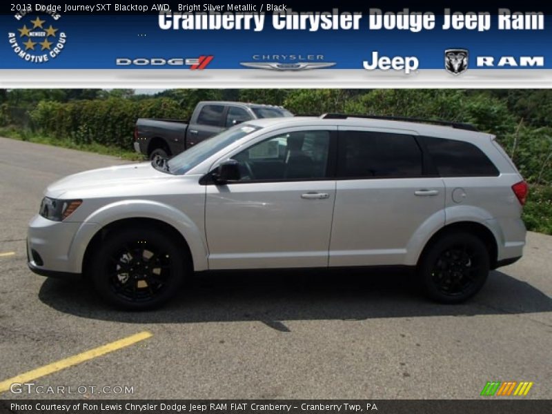 Bright Silver Metallic / Black 2013 Dodge Journey SXT Blacktop AWD