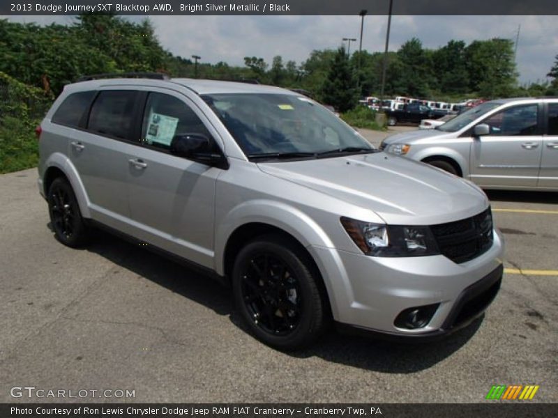 Bright Silver Metallic / Black 2013 Dodge Journey SXT Blacktop AWD