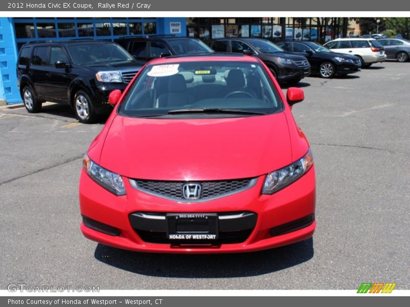 Rallye Red / Gray 2012 Honda Civic EX Coupe