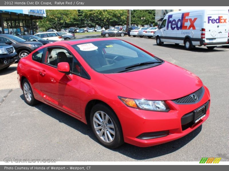 Rallye Red / Gray 2012 Honda Civic EX Coupe