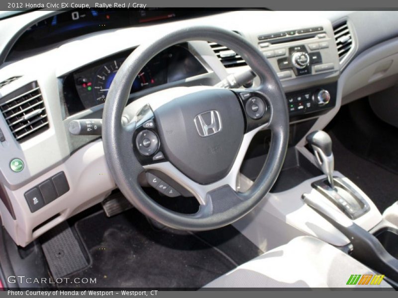 Rallye Red / Gray 2012 Honda Civic EX Coupe
