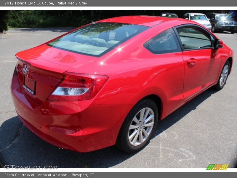Rallye Red / Gray 2012 Honda Civic EX Coupe