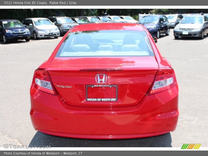 Rallye Red / Gray 2012 Honda Civic EX Coupe