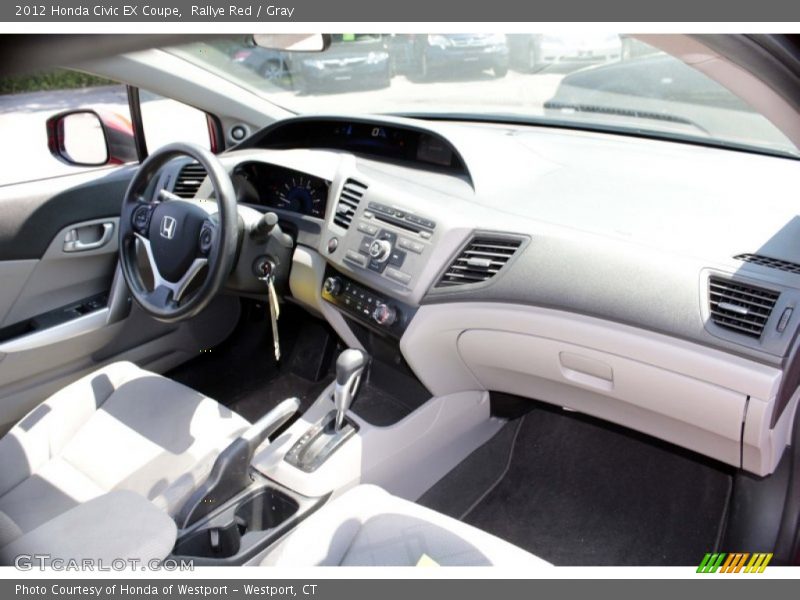 Rallye Red / Gray 2012 Honda Civic EX Coupe