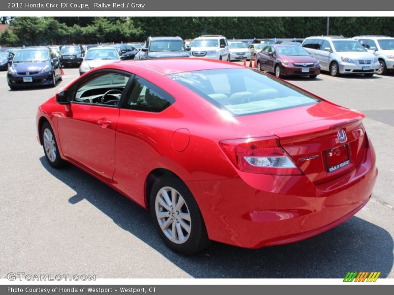 Rallye Red / Gray 2012 Honda Civic EX Coupe