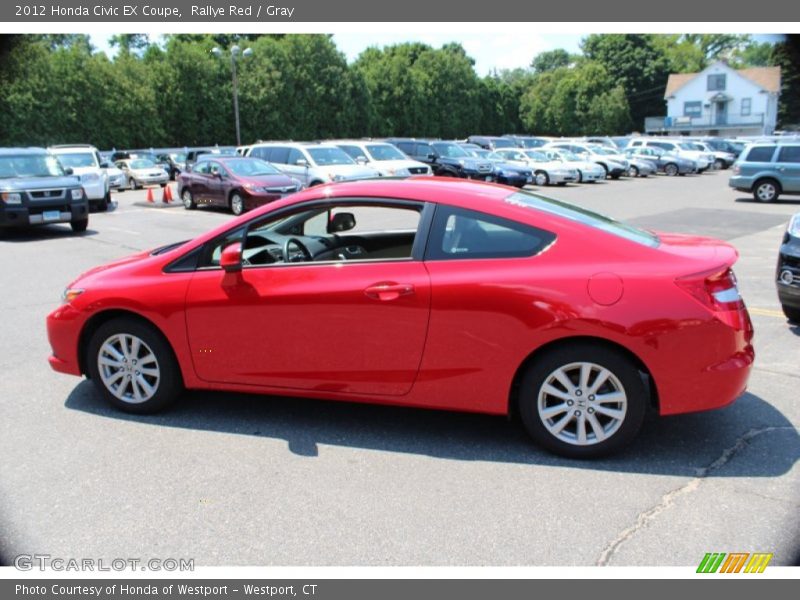 Rallye Red / Gray 2012 Honda Civic EX Coupe