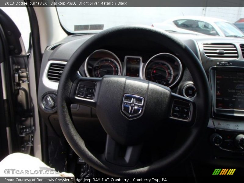 Bright Silver Metallic / Black 2013 Dodge Journey SXT Blacktop AWD