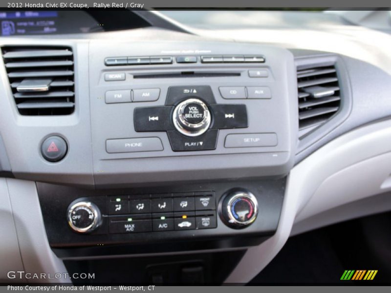 Rallye Red / Gray 2012 Honda Civic EX Coupe