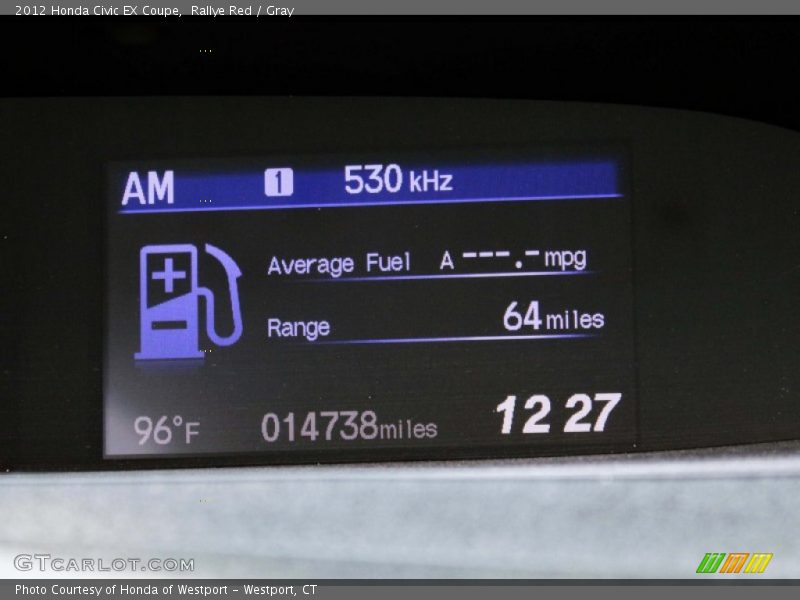 Rallye Red / Gray 2012 Honda Civic EX Coupe