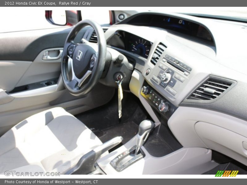 Rallye Red / Gray 2012 Honda Civic EX Coupe