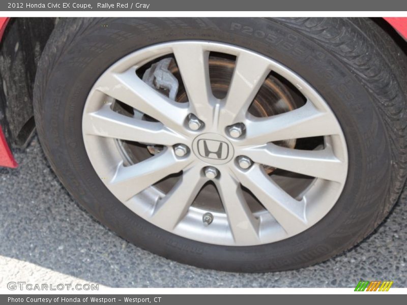 Rallye Red / Gray 2012 Honda Civic EX Coupe