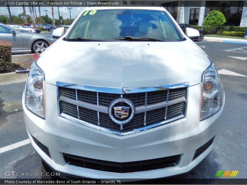 Platinum Ice Tricoat / Shale/Brownstone 2010 Cadillac SRX V6