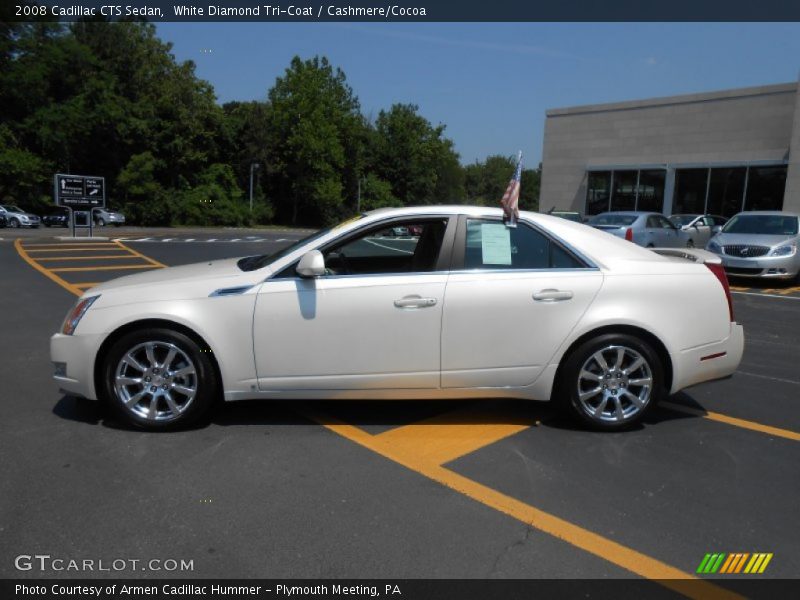 White Diamond Tri-Coat / Cashmere/Cocoa 2008 Cadillac CTS Sedan