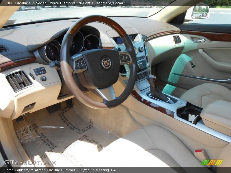 White Diamond Tri-Coat / Cashmere/Cocoa 2008 Cadillac CTS Sedan