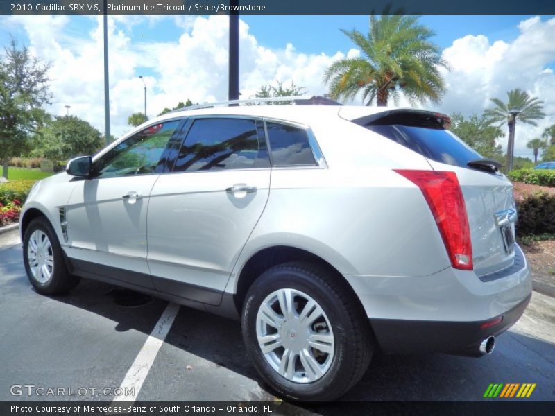 Platinum Ice Tricoat / Shale/Brownstone 2010 Cadillac SRX V6
