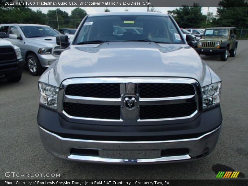 Bright Silver Metallic / Black/Diesel Gray 2013 Ram 1500 Tradesman Quad Cab