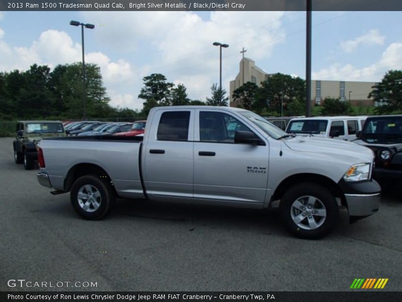 Bright Silver Metallic / Black/Diesel Gray 2013 Ram 1500 Tradesman Quad Cab