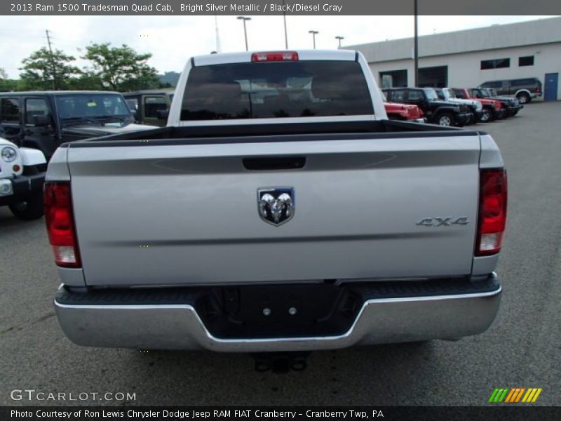 Bright Silver Metallic / Black/Diesel Gray 2013 Ram 1500 Tradesman Quad Cab