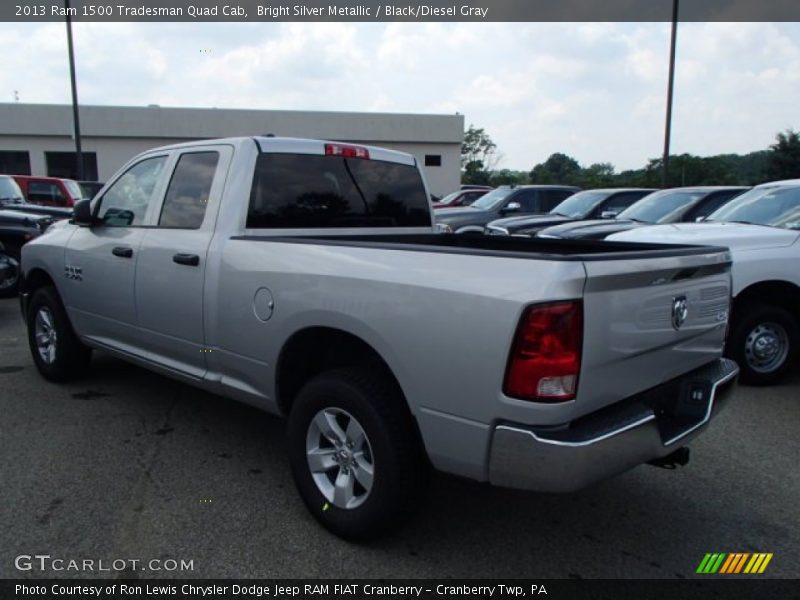 Bright Silver Metallic / Black/Diesel Gray 2013 Ram 1500 Tradesman Quad Cab