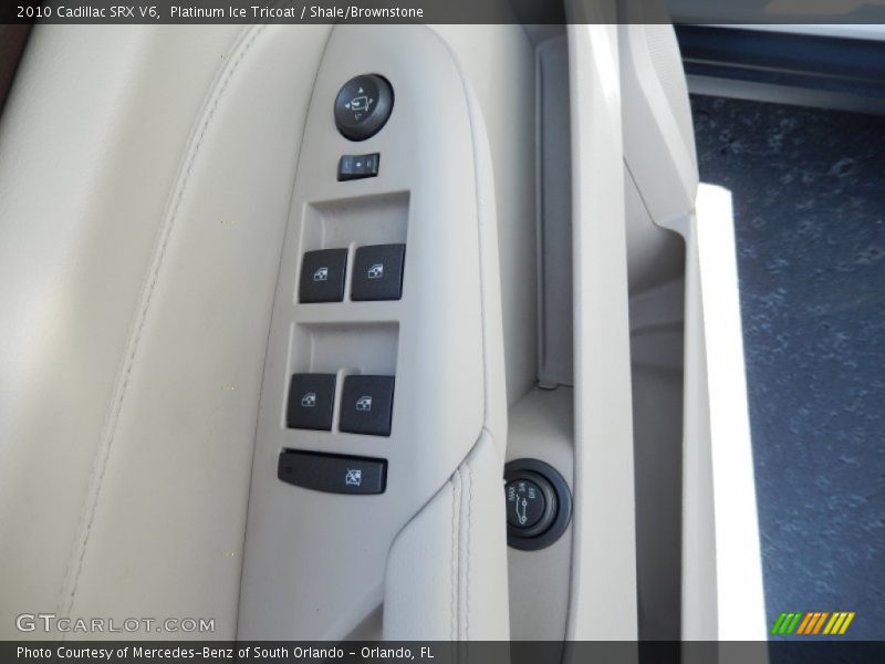 Platinum Ice Tricoat / Shale/Brownstone 2010 Cadillac SRX V6