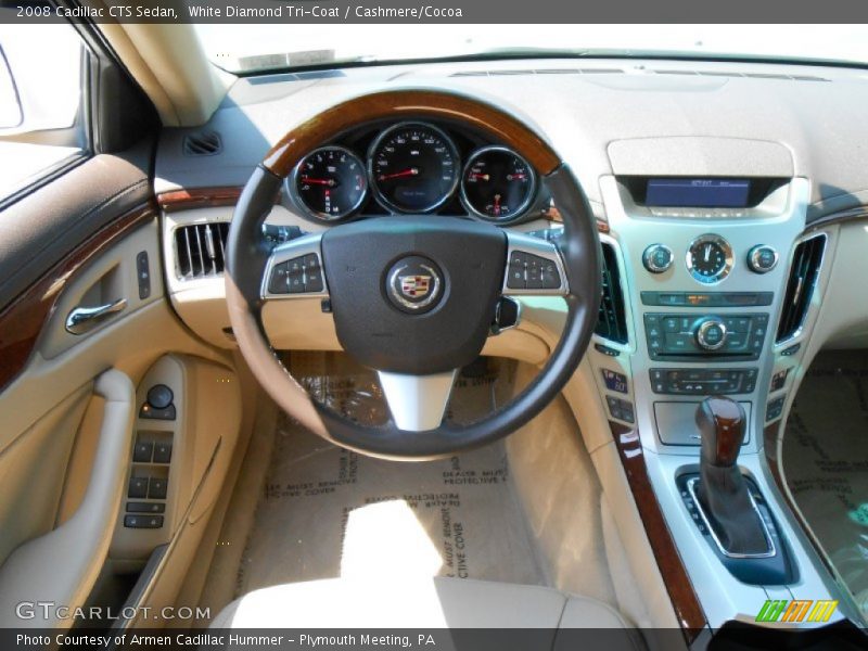 White Diamond Tri-Coat / Cashmere/Cocoa 2008 Cadillac CTS Sedan