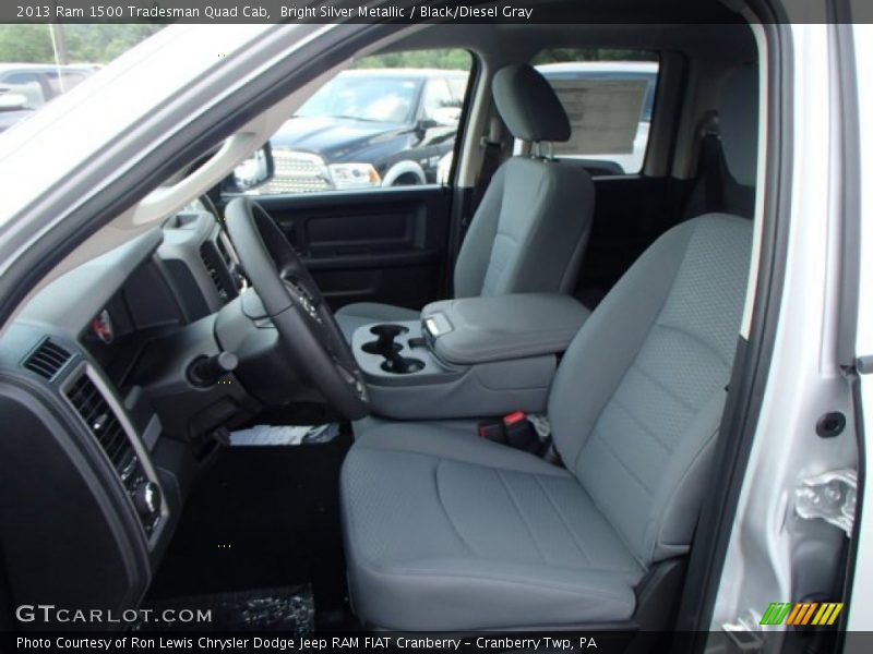Bright Silver Metallic / Black/Diesel Gray 2013 Ram 1500 Tradesman Quad Cab