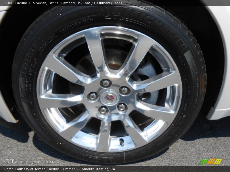 White Diamond Tri-Coat / Cashmere/Cocoa 2008 Cadillac CTS Sedan