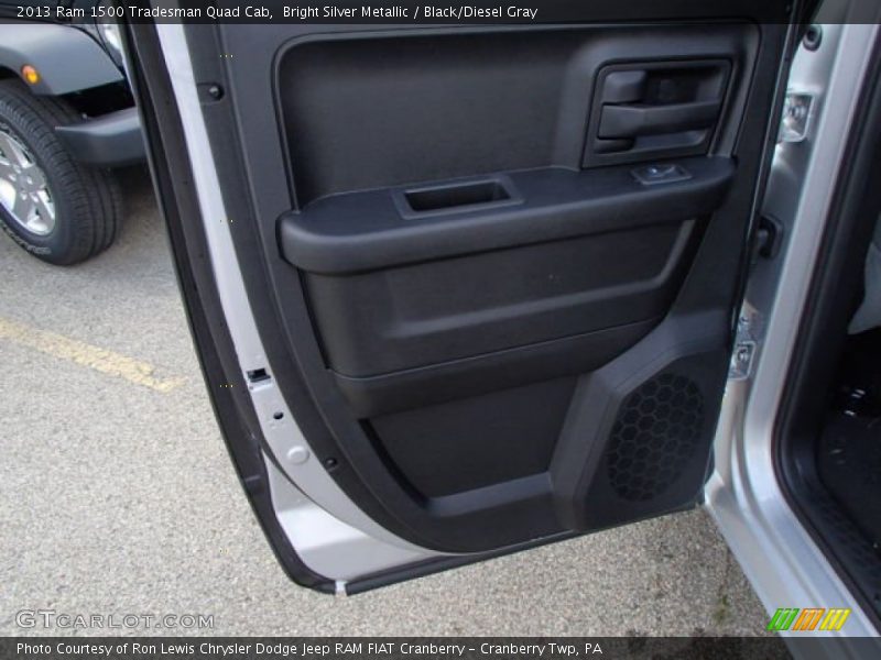 Bright Silver Metallic / Black/Diesel Gray 2013 Ram 1500 Tradesman Quad Cab
