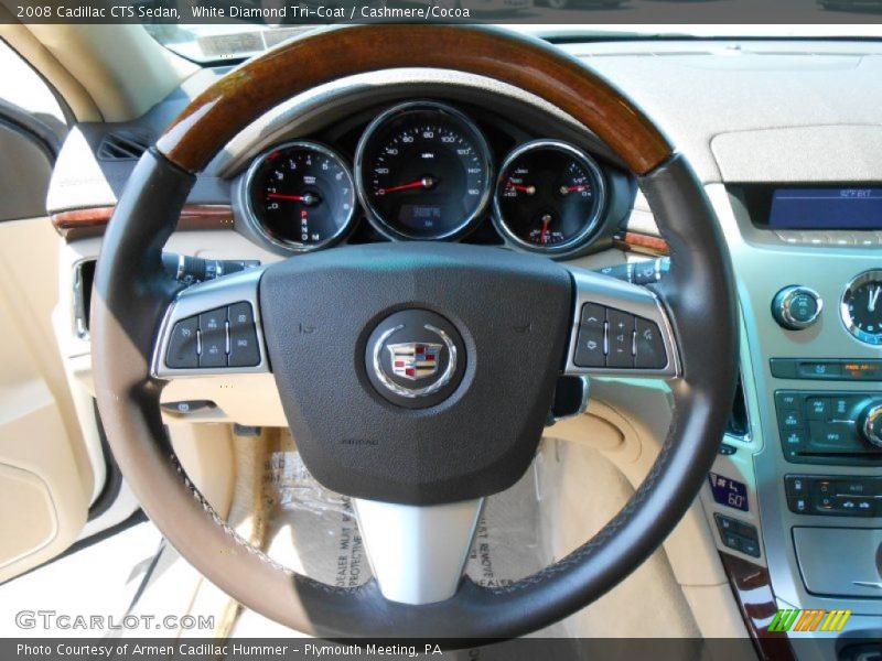 White Diamond Tri-Coat / Cashmere/Cocoa 2008 Cadillac CTS Sedan