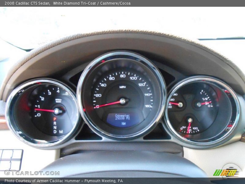 White Diamond Tri-Coat / Cashmere/Cocoa 2008 Cadillac CTS Sedan