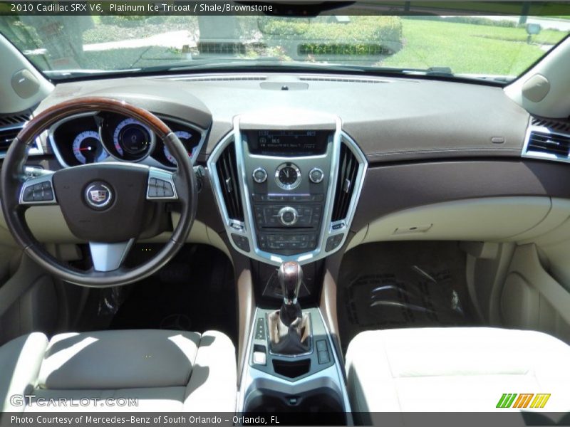 Platinum Ice Tricoat / Shale/Brownstone 2010 Cadillac SRX V6