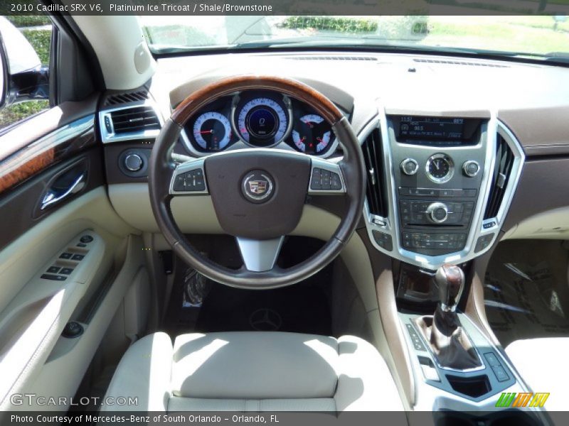 Platinum Ice Tricoat / Shale/Brownstone 2010 Cadillac SRX V6