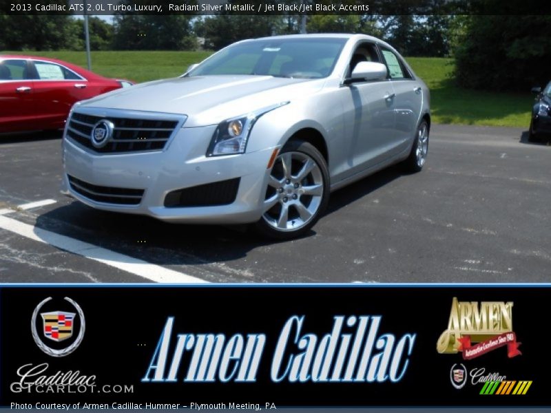 Radiant Silver Metallic / Jet Black/Jet Black Accents 2013 Cadillac ATS 2.0L Turbo Luxury