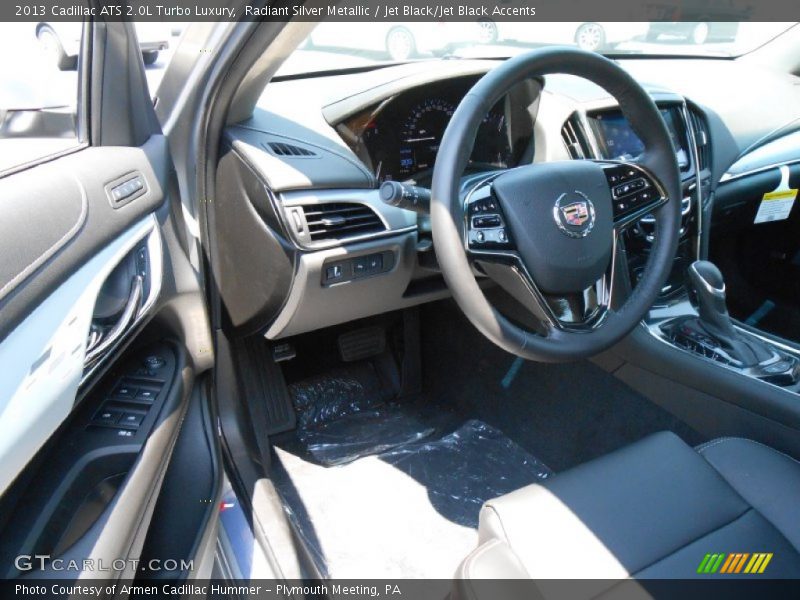 Radiant Silver Metallic / Jet Black/Jet Black Accents 2013 Cadillac ATS 2.0L Turbo Luxury