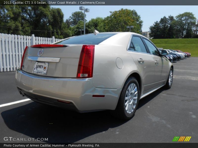 Silver Coast Metallic / Cashmere/Cocoa 2013 Cadillac CTS 3.0 Sedan