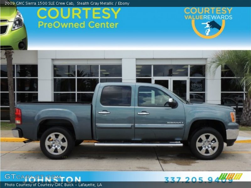 Stealth Gray Metallic / Ebony 2009 GMC Sierra 1500 SLE Crew Cab