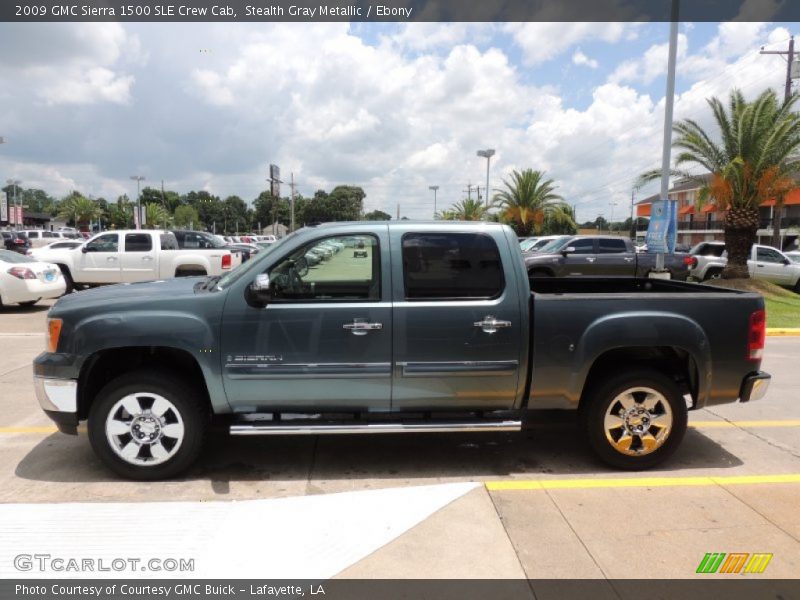 Stealth Gray Metallic / Ebony 2009 GMC Sierra 1500 SLE Crew Cab