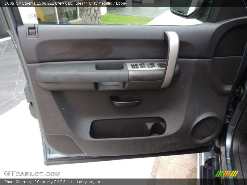 Stealth Gray Metallic / Ebony 2009 GMC Sierra 1500 SLE Crew Cab
