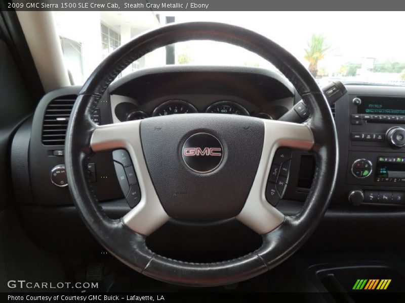 Stealth Gray Metallic / Ebony 2009 GMC Sierra 1500 SLE Crew Cab