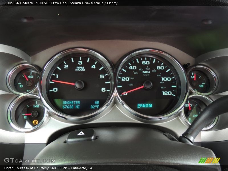 Stealth Gray Metallic / Ebony 2009 GMC Sierra 1500 SLE Crew Cab