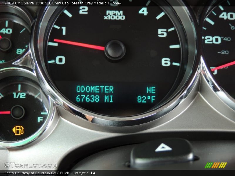Stealth Gray Metallic / Ebony 2009 GMC Sierra 1500 SLE Crew Cab