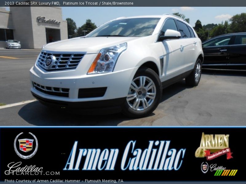 Platinum Ice Tricoat / Shale/Brownstone 2013 Cadillac SRX Luxury FWD
