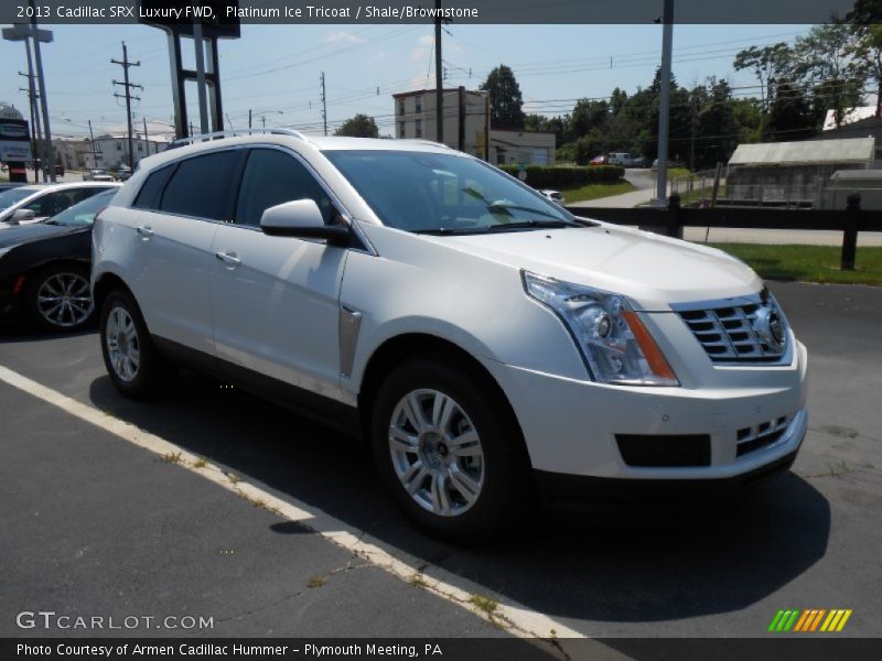 Platinum Ice Tricoat / Shale/Brownstone 2013 Cadillac SRX Luxury FWD