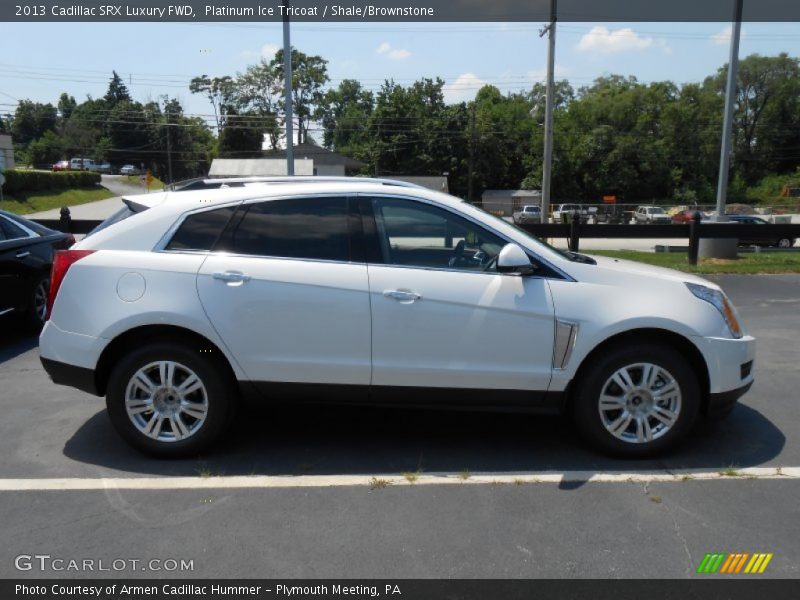 Platinum Ice Tricoat / Shale/Brownstone 2013 Cadillac SRX Luxury FWD