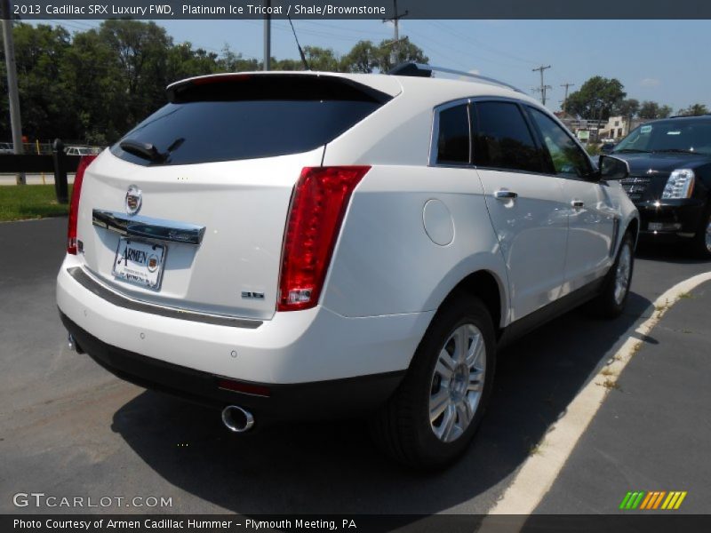 Platinum Ice Tricoat / Shale/Brownstone 2013 Cadillac SRX Luxury FWD