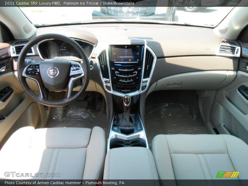 Platinum Ice Tricoat / Shale/Brownstone 2013 Cadillac SRX Luxury FWD