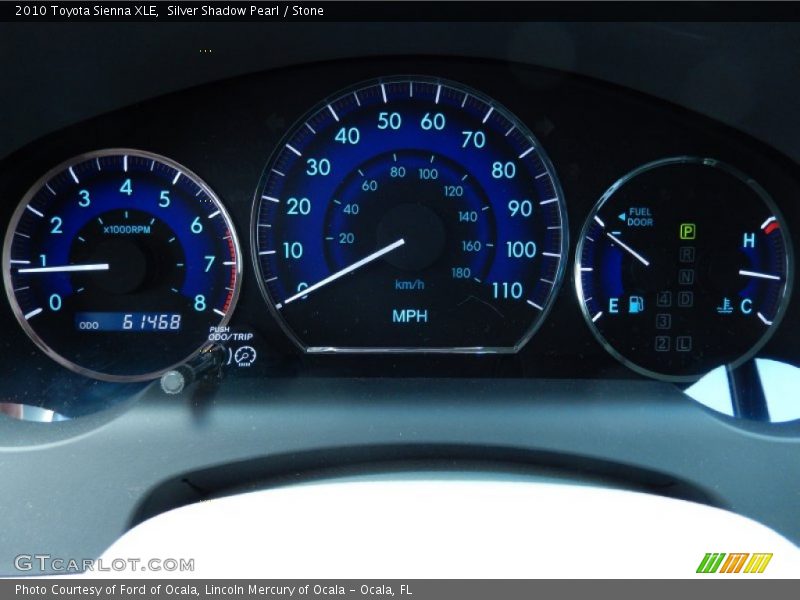 Silver Shadow Pearl / Stone 2010 Toyota Sienna XLE